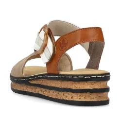 Rieker Kilesandaler Til Kvinder Brun Beige-Sort