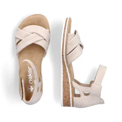 Rieker Kilesandaler Til Kvinder Lys Beige
