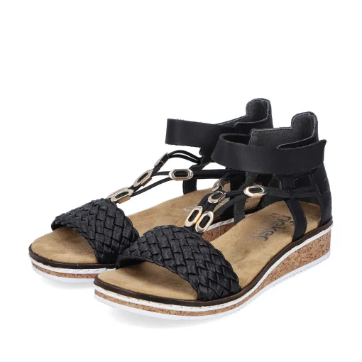 Rieker Kile-Sandaler Til Kvinder Nat Sorte