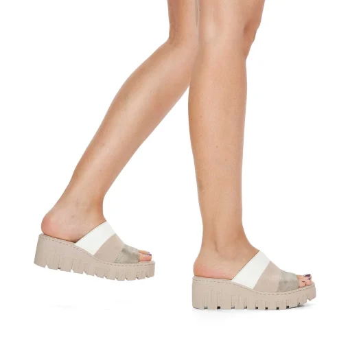 Rieker Kvinders Muldyr Lys Beige