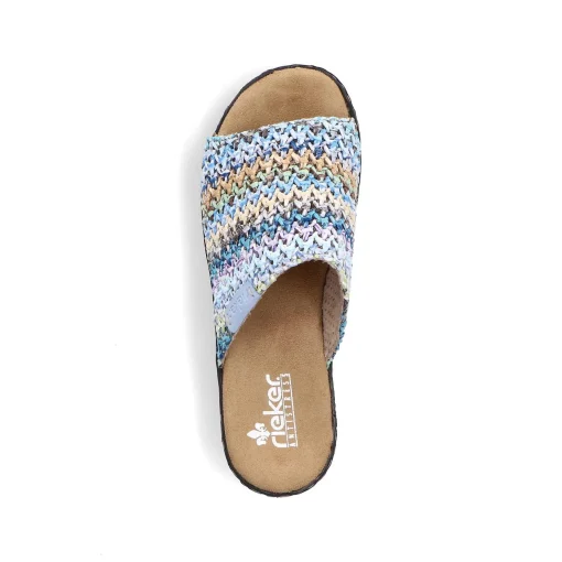 Rieker Kvinders Muldyr Multi-Sky Blue