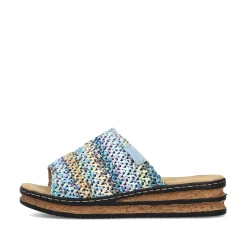 Rieker Kvinders Muldyr Multi-Sky Blue