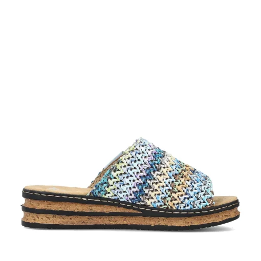 Rieker Kvinders Muldyr Multi-Sky Blue