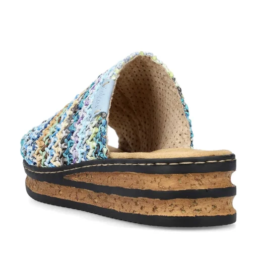 Rieker Kvinders Muldyr Multi-Sky Blue
