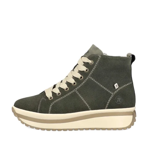 Rieker Kvinders Sneaker Hoj Kaki