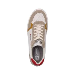Rieker Lav Sneaker Til Mænd Vanilje-Hvid Ler-Beige