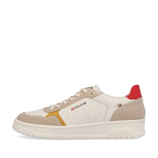 Rieker Lav Sneaker Til Mænd Vanilje-Hvid Ler-Beige