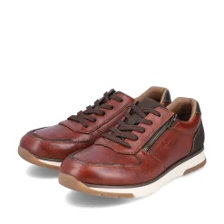 Rieker Lav Sneaker Til Mænd, Rod Brun