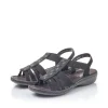 Rieker Sandaler Med Stropper Til Kvinder Kulsort