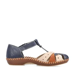Rieker Sandaler Med Stropper Til Kvinder Marinebla-Beige