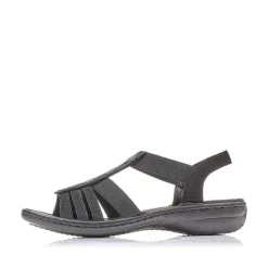 Rieker Sandaler Med Stropper Til Kvinder Kulsort