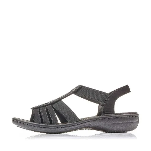 Rieker Sandaler Med Stropper Til Kvinder Kulsort