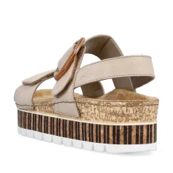 Rieker Sandaler Med Stropper Til Kvinder, Sandbeige