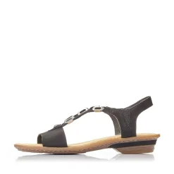 Rieker Sandaler Med Stropper Til Kvinder Kulsort