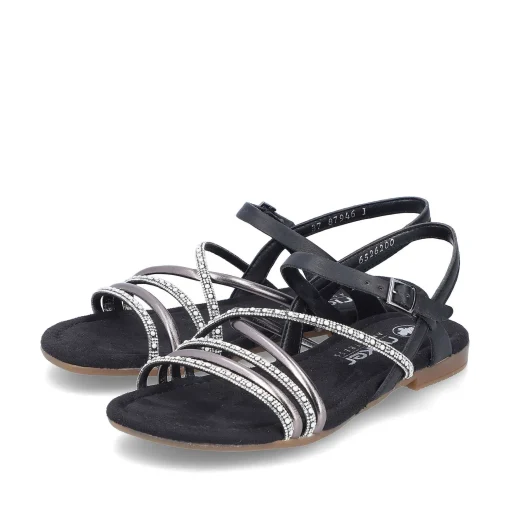 Rieker Sandaler Med Stropper Til Kvinder Kulsort