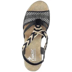 Rieker Sandaler Med Stropper Til Kvinder Kulsort