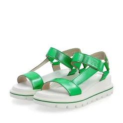 Rieker Sandaler Med Stropper Til Kvinder Smaragdgron Metallic