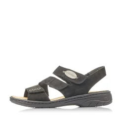 Rieker Sandaler Med Stropper Til Kvinder Kulsort