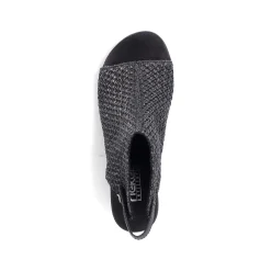 Rieker Sandaler Med Stropper Til Kvinder Kulsort