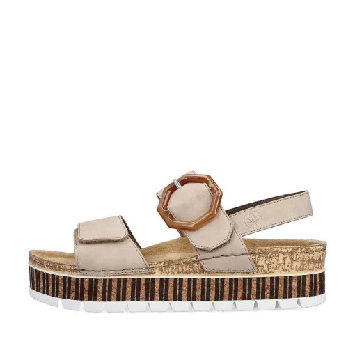 Rieker Sandaler Med Stropper Til Kvinder, Sandbeige