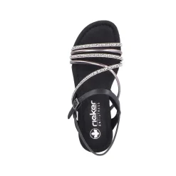 Rieker Sandaler Med Stropper Til Kvinder Kulsort