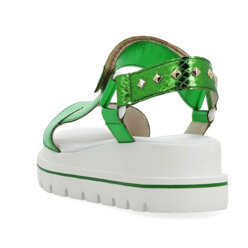 Rieker Sandaler Med Stropper Til Kvinder Smaragdgron Metallic