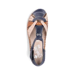 Rieker Sandaler Med Stropper Til Kvinder Marinebla-Beige