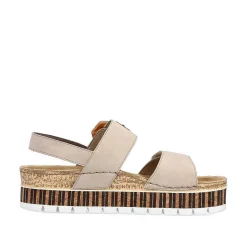 Rieker Sandaler Med Stropper Til Kvinder, Sandbeige