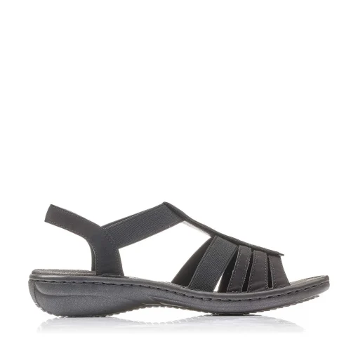 Rieker Sandaler Med Stropper Til Kvinder Kulsort