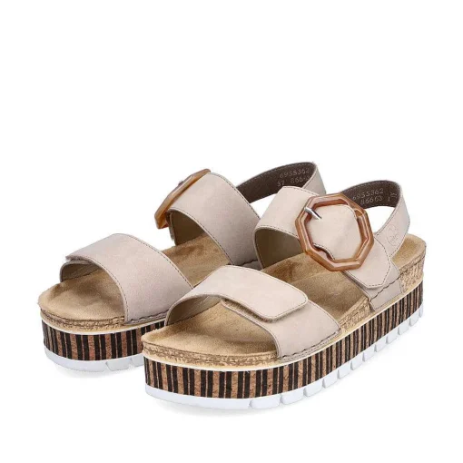 Rieker Sandaler Med Stropper Til Kvinder, Sandbeige