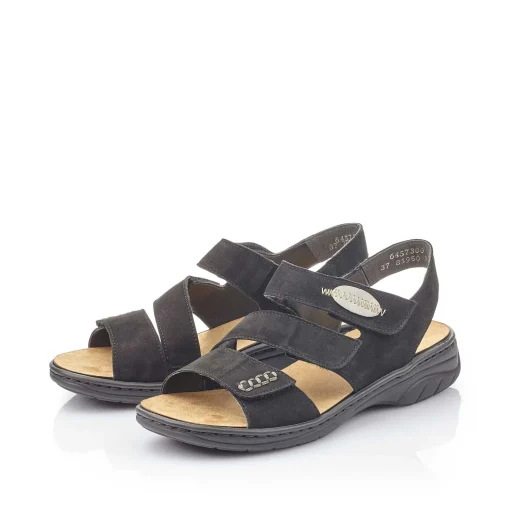 Rieker Sandaler Med Stropper Til Kvinder Kulsort