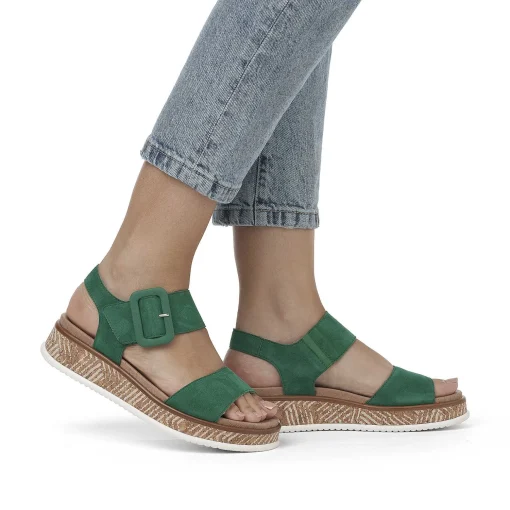 Rieker Sandaler Med Stropper Til Kvinder Smaragdgronne