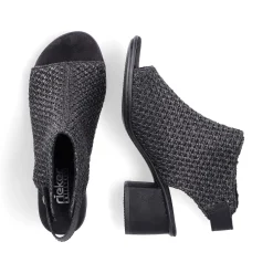 Rieker Sandaler Med Stropper Til Kvinder Kulsort