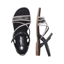 Rieker Sandaler Med Stropper Til Kvinder Kulsort