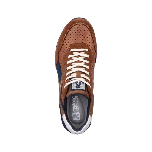 Rieker Sneaker Til Mænd Low Nut-Brown Ocean-Blue